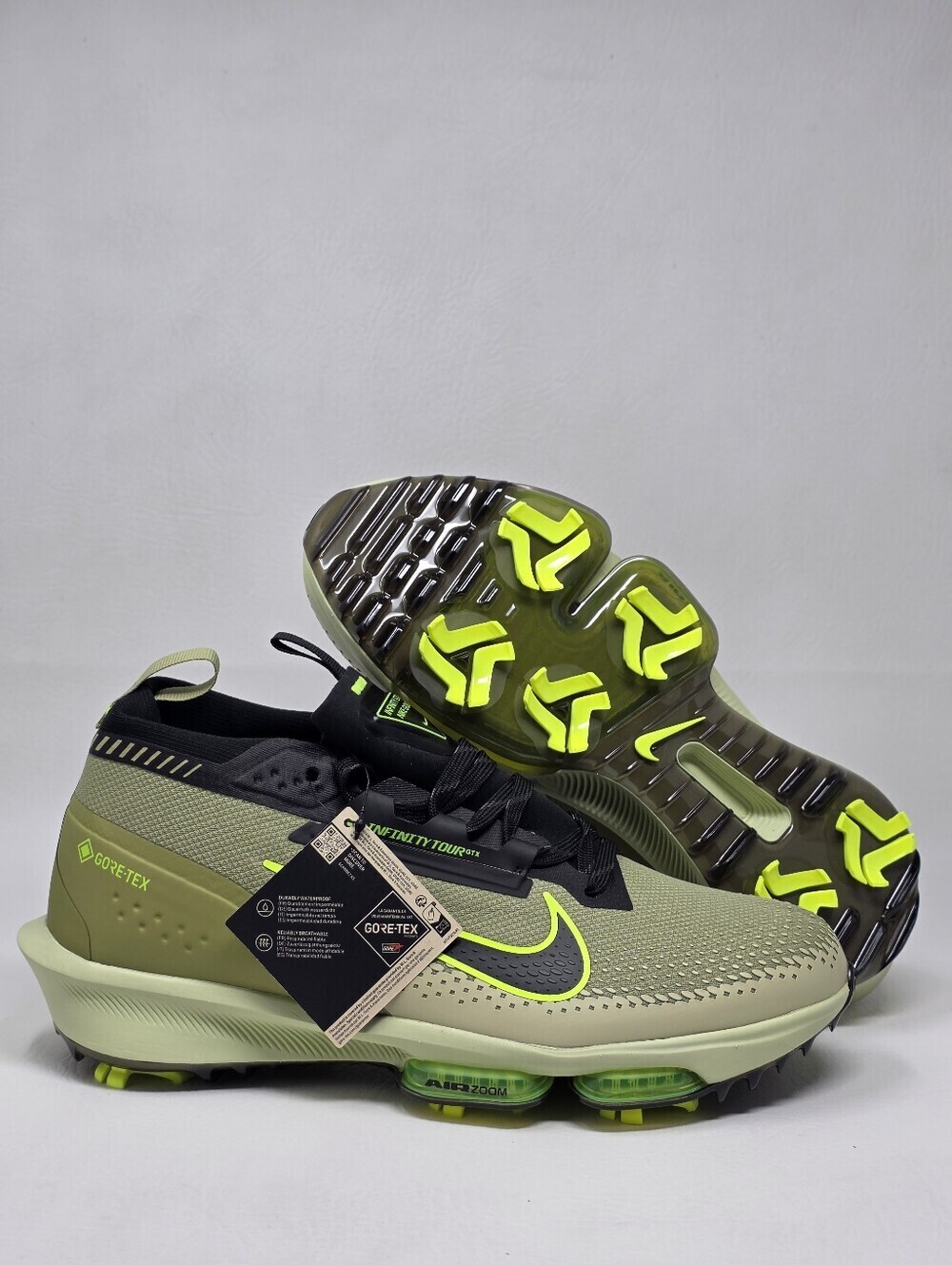 Nike Infinity Tour Next% 2 GTX Mens Size 13 Golf Cleats Dusty Olive FV4897-300